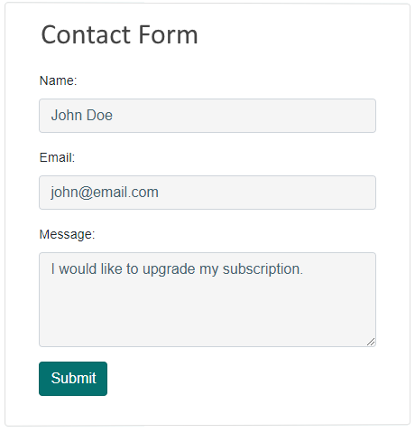 Smart Contact Form Screenshot